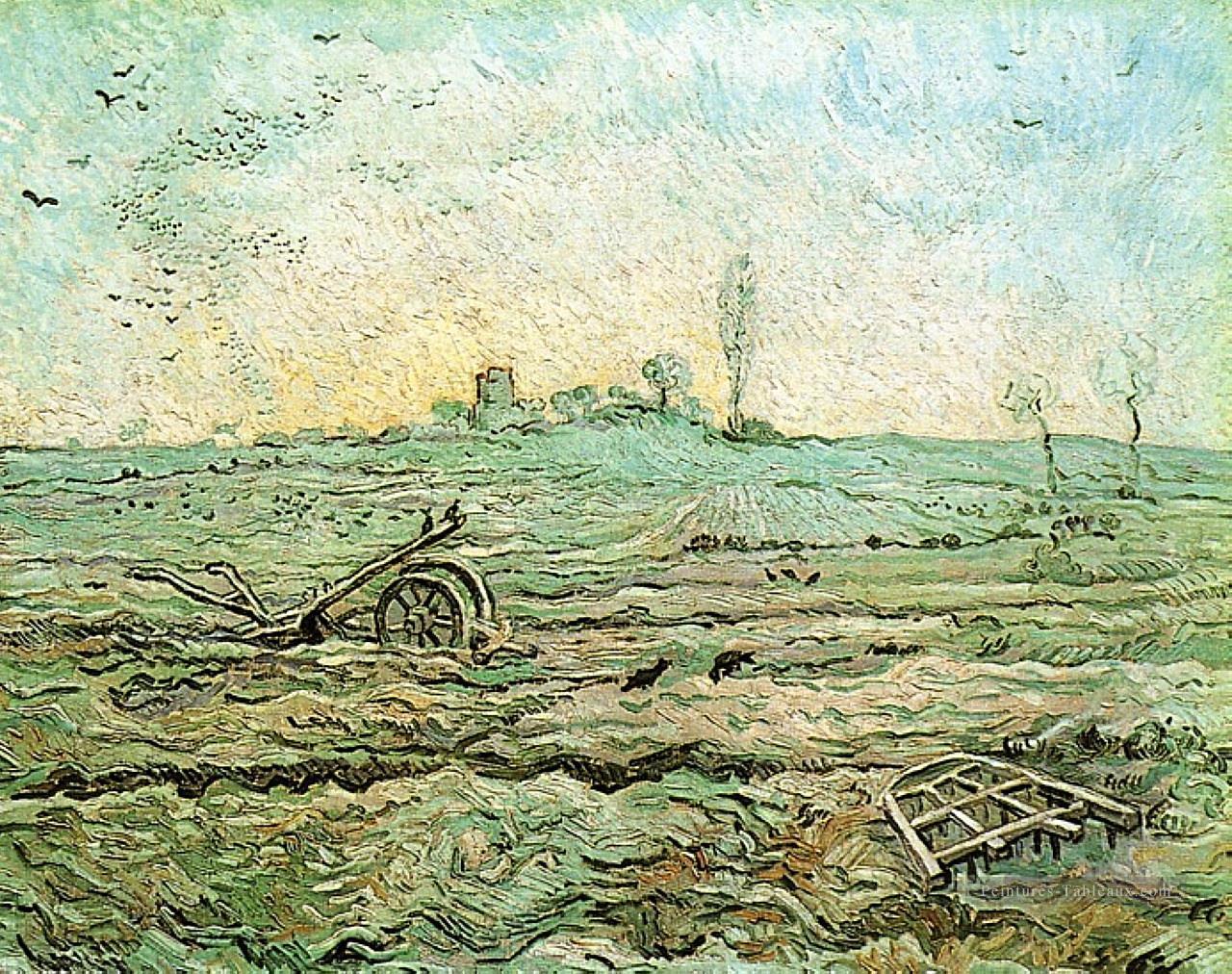 La charrue et la herse après Millet Vincent van Gogh Peintures à l'huile